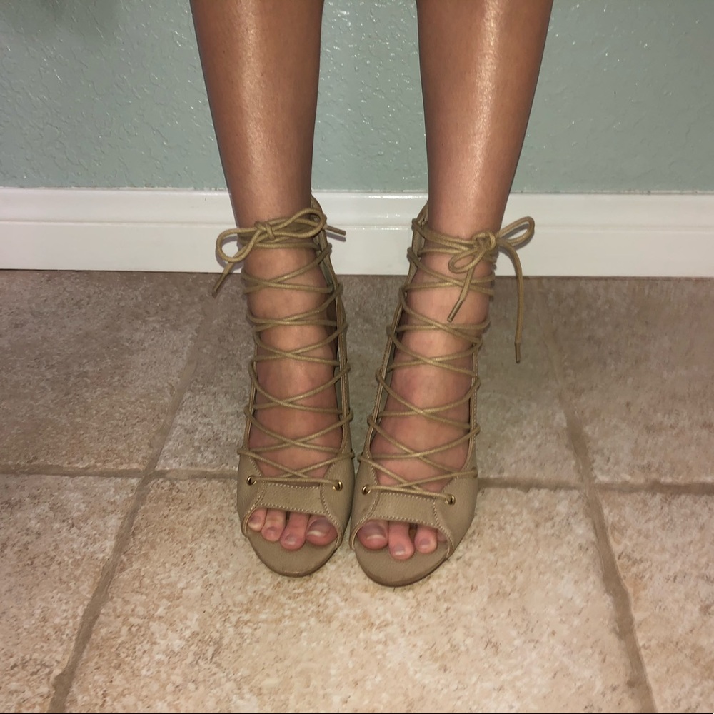 Lace up sandal wedges